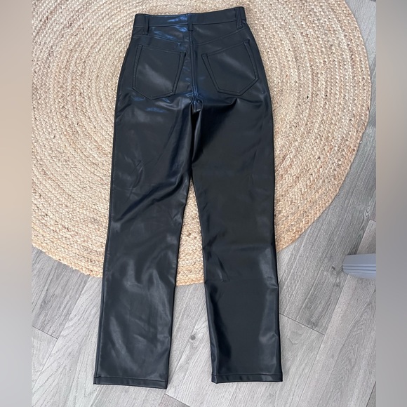 Abercrombie & Fitch Vegan Leather 90s Straight Pant - Picture 7 of 9